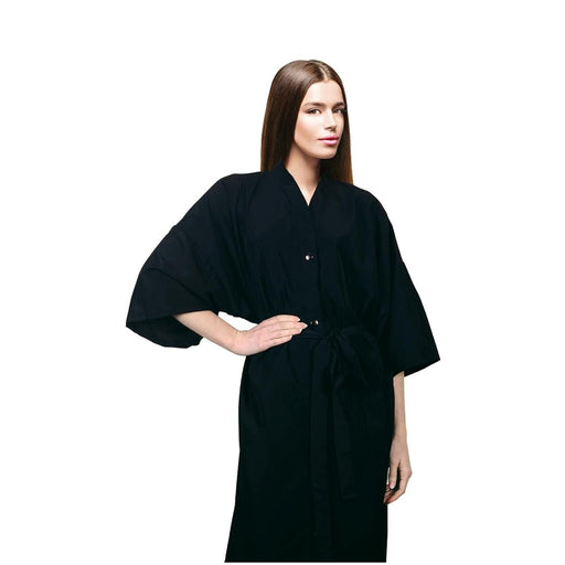 VIP Extensions Cricket Preview Stylist Microfiber Cover-Up, Black Salon Cape White Smoke