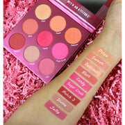Rude Cosmetics Blush Crush 9 Color Blush Palette - Match Three Face Pale Violet Red Match Three