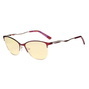 eyekeeper.com Crystal Blue Light Blocking Eyeglasses LX19014-BB60 Eyeglasses White Smoke Red / without magnification