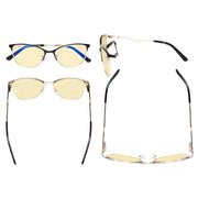 eyekeeper.com Crystal Blue Light Blocking Eyeglasses LX19014-BB60 Eyeglasses White Smoke Black / without magnification,Purple / without magnification,Red / without magnification