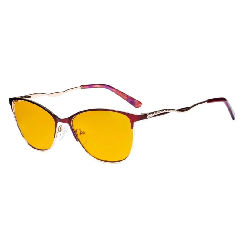 eyekeeper.com Crystal Blue Light Blocking Eyeglasses LX19014-BB90 Eyeglasses White Smoke Red / without magnification