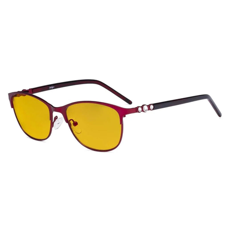 eyekeeper.com Crystal Blue Light Blocking Eyeglasses LX19020-BB90 Eyeglasses White Smoke Red / without magnification