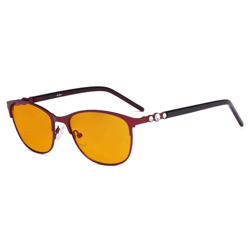 eyekeeper.com Crystal Blue Light Blocking Eyeglasses LX19020-BB98 Eyeglasses White Smoke Red / without magnification