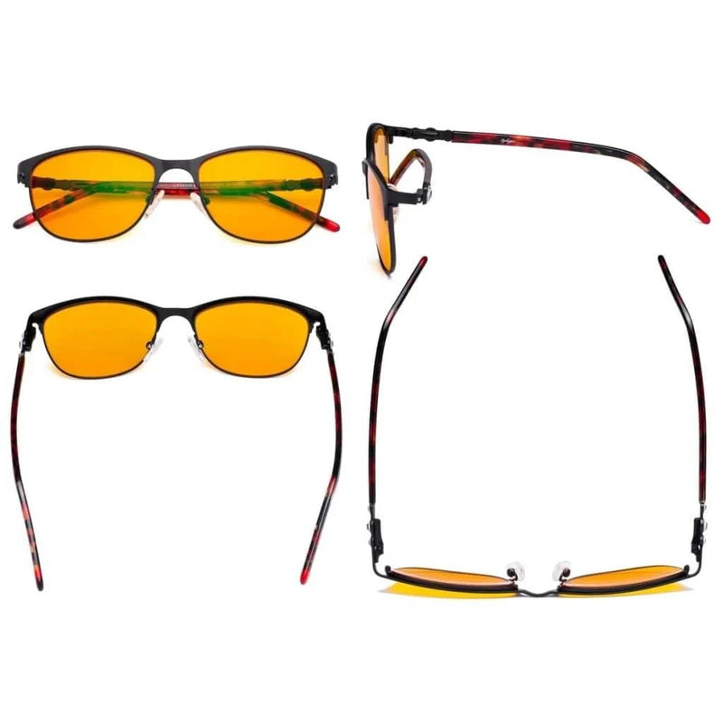 eyekeeper.com Crystal Blue Light Blocking Eyeglasses LX19020-BB98 Eyeglasses White Smoke Black / without magnification,Blue / without magnification,Red / without magnification
