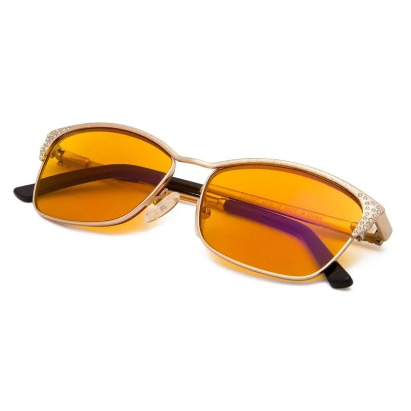 eyekeeper.com Crystal Blue Light Blocking Reading Glasses 4-LX17001 Eyeglasses White Smoke Gold / without magnification,Gold / +0.50,Gold / +0.75,Gold / +1.00,Gold / +1.25,Gold / +1.50,Gold / +1.75