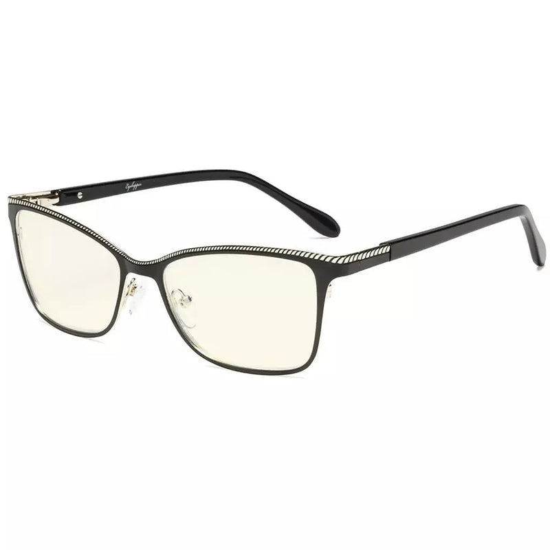 eyekeeper.com Crystal Blue Light Blocking Reading Glasses LX17020 Eyeglasses White Smoke Black Silver / without magnification,Black Silver / +0.50,Black Silver / +0.75,Black Silver / +1.00,Black Silver / +1.25,Black Silver / +1.50,Black Silver / +1.75,Black Silver / +2.00,Blue Silver / without magnification,Blue Silver / +0.50,Blue Silver / +