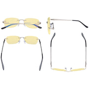eyekeeper.com Rimless Blue Light Blocking Reading Glasses TMWK9907A Eyeglasses Wheat Black / without magnification,Black / +0.50,Black / +1.00,Black / +1.25,Black / +1.50,Black / +1.75,Black / +2.00,Black / +2.50,Black / +3.00,Black / +3.50,Blue / without magnification,Blue / +0.50,Blue / +1.00,Blue / +1.25,Blue / +1.50,Blue / +1.75,Blue