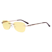 eyekeeper.com Rimless Blue Light Blocking Reading Glasses TMWK9907A Eyeglasses Wheat Gold / without magnification,Gold / +0.50,Gold / +1.00,Gold / +1.25,Gold / +1.50,Gold / +1.75,Gold / +2.00,Gold / +2.50,Gold / +3.00,Gold / +3.50