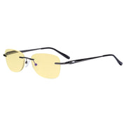 eyekeeper.com Rimless Blue Light Blocking Reading Glasses TMWK9907A Eyeglasses Wheat Gunmetal / without magnification,Gunmetal / +0.50,Gunmetal / +1.00,Gunmetal / +1.25,Gunmetal / +1.50,Gunmetal / +1.75,Gunmetal / +2.00,Gunmetal / +2.50,Gunmetal / +3.00,Gunmetal / +3.50