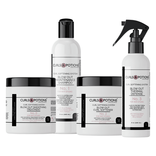 Curls & Potions Blow Out Thermal Defense No. 3 Stylers Black 8 OZ BOTTLE,12 OZ REFILL