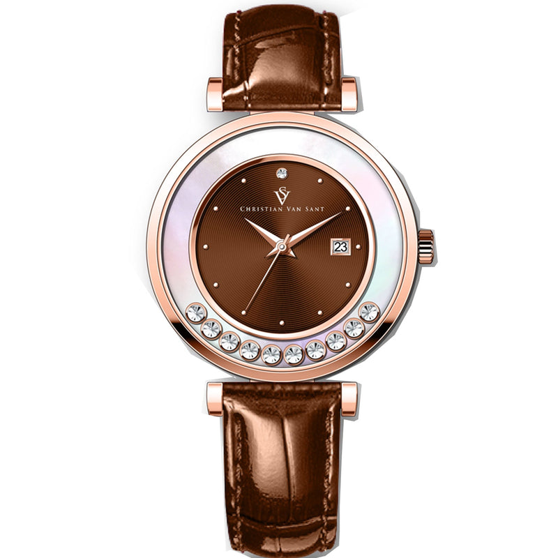 Bids.com Christian Van Sant Women's Bria Watches White Smoke Default Title