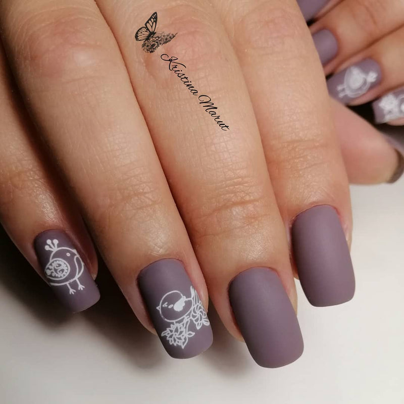 nbmsupply Komilfo Gel polish Deluxe Series D064 (gray-lilac, enamel), 8 ml Rosy Brown