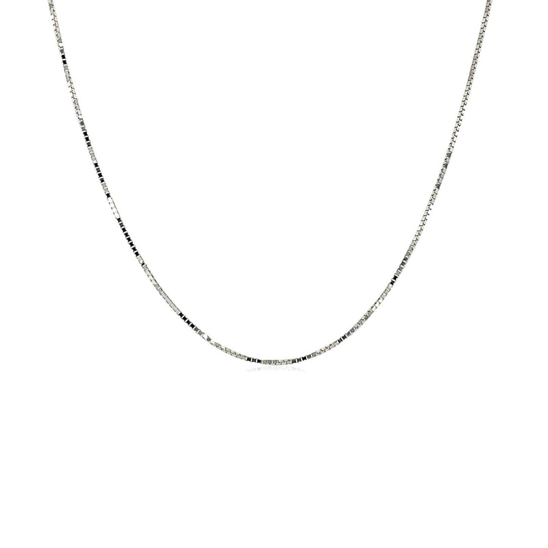 Bids.com 18k White Gold Box Chain 0.6mm Necklaces White Smoke 16 / White Gold,18 / White Gold,20 / White Gold,One / White Gold