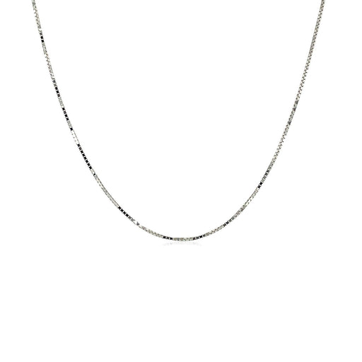 Bids.com 18k White Gold Box Chain 0.6mm Necklaces White Smoke 16 / White Gold,18 / White Gold,20 / White Gold,One / White Gold