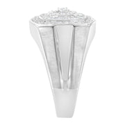 Bids.com 14K White Gold Men's 1 CTTW Diamond Band Ring Rings White Smoke 10 / White.Gold,10.5 / White.Gold,9.5 / White.Gold