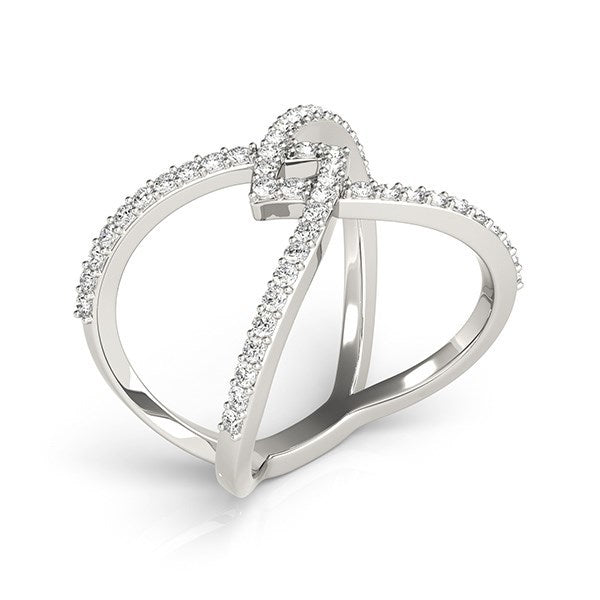 Bids.com 14k White Gold Fancy Entwined Design Diamond Ring (1/2 cttw) Rings White Smoke 3 / White Gold,3.5 / White Gold,4 / White Gold,4.5 / White Gold,5 / White Gold,5.5 / White Gold,6 / White Gold,6.5 / White Gold,7 / White Gold,7.5 / White Gold,8 / White Gold,8.5 / White Gold,9 / White Gold