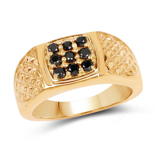 Bids.com 0.40 Carat Genuine Black Diamond .925 Sterling Silver Ring Rings White Smoke size 7.00,size 6.00,size 8.00,size 9.00,size 5.00