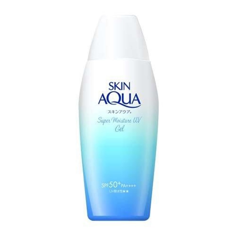AsiaBeautyMall Rohto Skin Aqua UV Super Moisture Gel SPF 50+ PA++++ 110g New Version Sunscreen White Smoke