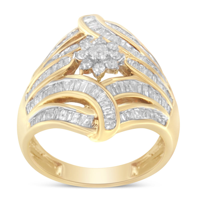 Bids.com 10K Yellow Gold Diamond Ring (1 Cttw, I-J Color, I2-I3 Clarity) - Size 7 Rings White Smoke 8 / Yellow.Gold,6 / Yellow.Gold,7 / Yellow.Gold,6.5 / Yellow.Gold,7.5 / Yellow.Gold