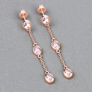 Bids.com 1.62 Carat Genuine Morganite .925 Sterling Silver Earrings Earrings Dark Gray