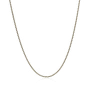 Bids.com 18k White Gold Round Wheat Chain 1.4mm Necklaces White Smoke 16 / White Gold,18 / White Gold,One / White Gold