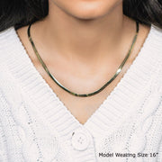 Bids.com 4.0mm 14k Yellow Gold Super Flex Herringbone Chain Necklaces Lavender 16 / Yellow Gold,18 / Yellow Gold,20 / Yellow Gold,24 / Yellow Gold