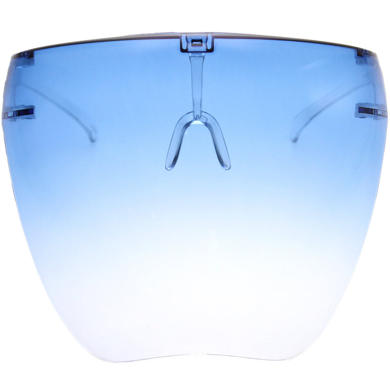 zeroUV Ombre Protective Face Shield Full Cover Visor Glasses/Sunglasses (Anti-Fog) D188 Sunglasses White Smoke Light Blue Ombre