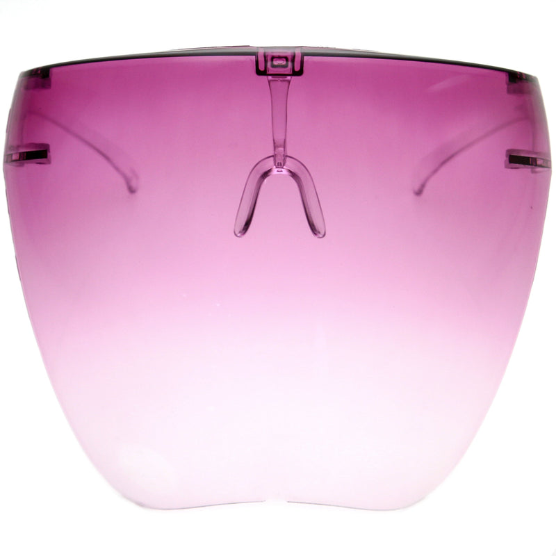 zeroUV Ombre Protective Face Shield Full Cover Visor Glasses/Sunglasses (Anti-Fog) D188 Sunglasses White Smoke Purple Ombre