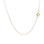 Bids.com 14k Rose Gold Diamond Cut Cable Link Chain 0.7mm Necklaces White Smoke 16 / Rose Gold,18 / Rose Gold,20 / Rose Gold