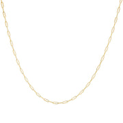 Bids.com Solid 14K Yellow Gold 2.5mm Paperclip Chain Necklace Unisex 18" Inches Necklaces White Smoke Yellow.Gold / 18,White.Gold / 18