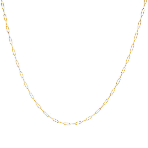 Bids.com Solid 14K Yellow Gold 2.5mm Paperclip Chain Necklace Unisex 18" Inches Necklaces White Smoke Yellow.Gold / 18,White.Gold / 18