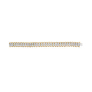 Bids.com 10k Yellow Gold 5.00 Cttw Diamond Oval Banded Link Bracelet (I-J Color, I1-I2 Clarity) - 7" Inches Bracelets Gray Yellow.Gold / 7