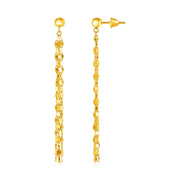 Bids.com 14k Yellow Gold Polished Drop Earrings Earrings White Smoke Yellow Gold