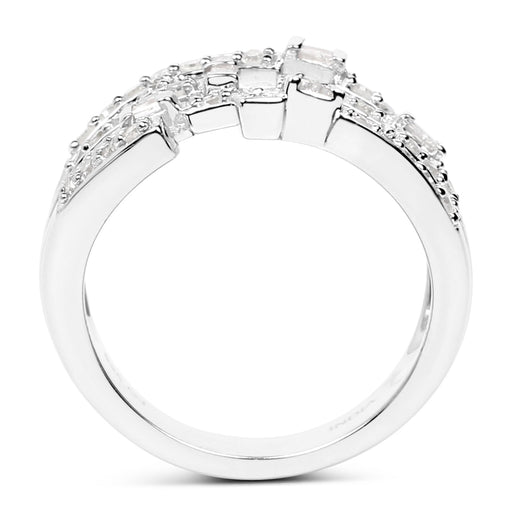 Bids.com 0.60 Carat Genuine White Diamond .925 Sterling Silver Ring Rings White Smoke size 9.00,size 6.00,size 7.00,size 8.00