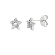 Bids.com .05ct Diamond Earrings 14KT White Gold Earrings White Smoke