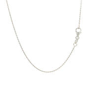 Bids.com 14k White Gold Oval Cable Link Chain 0.97mm Necklaces White Smoke 16 / White Gold,18 / White Gold,20 / White Gold,One / White Gold