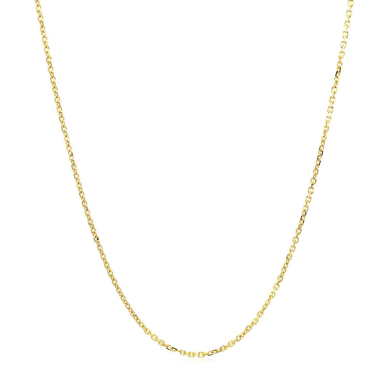 Bids.com 18k Yellow Gold Cable Chain 1.1mm Necklaces White Smoke 16 / Yellow Gold,18 / Yellow Gold,One / Yellow Gold