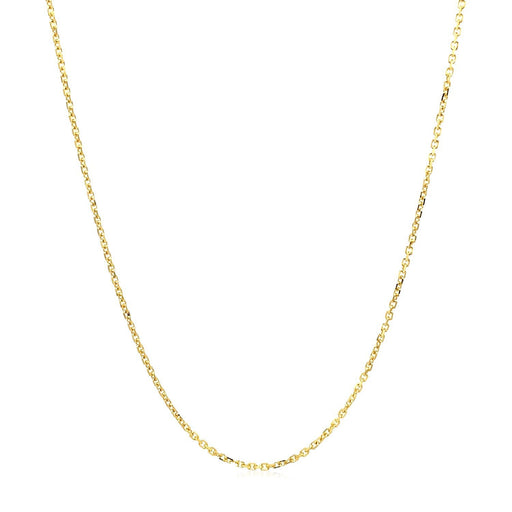 Bids.com 18k Yellow Gold Cable Chain 1.1mm Necklaces White Smoke 16 / Yellow Gold,18 / Yellow Gold,One / Yellow Gold