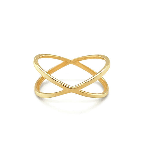 Bids.com 14k Yellow Gold Polished X Profile Ring Rings White Smoke 7 / Yellow Gold,8 / Yellow Gold