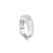 Bids.com Men's .925 Sterling Silver 1/3 Cttw Diamond Channel Set 3 Stone Ring Band (I-J Color, I3 Clarity) - Ring Size 10 Rings White Smoke 10 / White.Sterling Silver,9 / White.Sterling Silver,11 / White.Sterling Silver,12 / White.Sterling Silver