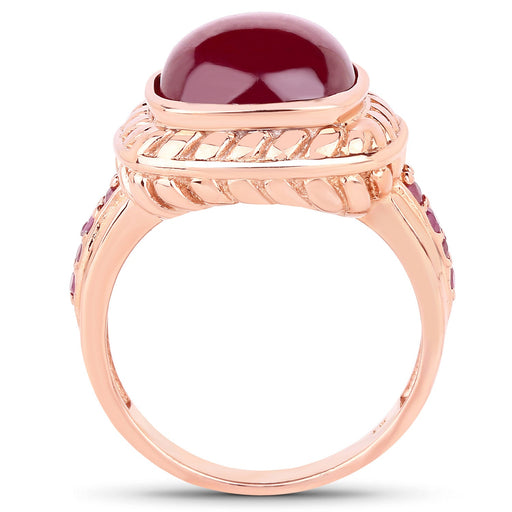 Bids.com 9.14 Carat Glass Filled Ruby and Ruby .925 Sterling Silver Ring Rings White Smoke size 6.00,size 7.00,size 8.00,size 5.00,size 9.00