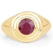 Bids.com 14K Yellow Gold Plated 1.65 Carat Genuine Glass Filled Ruby .925 Sterling Silver Ring Rings White Smoke size 6.00,size 7.00,size 8.00,size 9.00,size 5.00