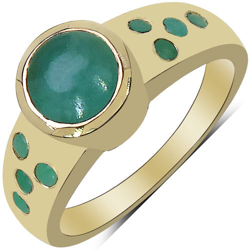 Bids.com 14K Yellow Gold Plated 1.55 Carat Genuine Emerald & White Diamond .925 Sterling Silver Ring Rings White Smoke size 8.00,size 6.00,size 7.00,size 9.00