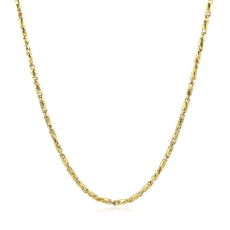 Bids.com Diamond Cut Fancy Links Pendant Chain in 14k Yellow Gold (1.5mm) Necklaces White Smoke 18 / Yellow Gold,20 / Yellow Gold,22 / Yellow Gold