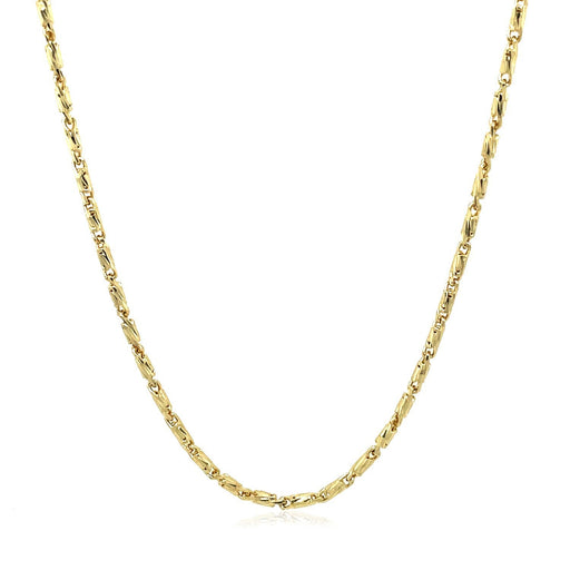 Bids.com Diamond Cut Fancy Links Pendant Chain in 14k Yellow Gold (1.5mm) Necklaces White Smoke 18 / Yellow Gold,20 / Yellow Gold,22 / Yellow Gold
