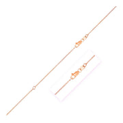 Bids.com 14k Rose Gold Adjustable Cable Chain (1.10 mm) Necklaces White Smoke 18 / Rose Gold