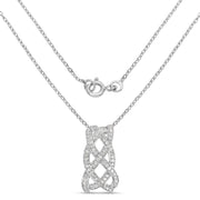 Bids.com 0.54 Carat Genuine White Diamond .925 Sterling Silver Pendant Pendants White Smoke