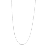 Bids.com .925 Sterling Silver 0.7mm Slim and Dainty Unisex 18" Inch Ball Bead Chain Necklace Necklaces White Smoke White.Sterling Silver / 18