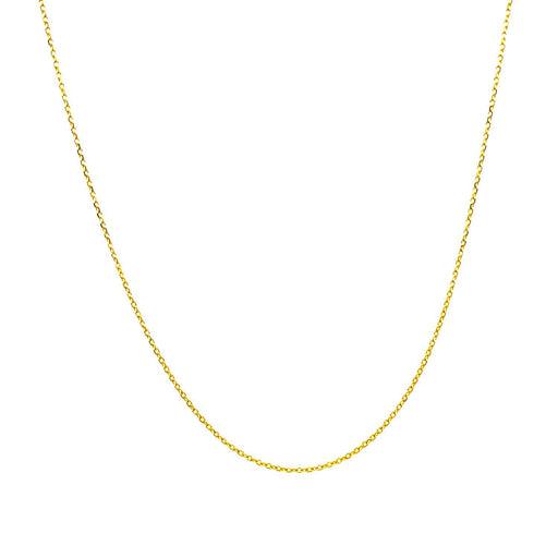 Bids.com 14k Yellow Gold Diamond Cut Cable Link Chain 0.7mm Necklaces White Smoke 16 / Yellow Gold,18 / Yellow Gold,20 / Yellow Gold