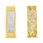 Bids.com 14K Yellow Gold 1/2 Cttw Invisible Set Princess Cut Diamond Vertical Bar Block Pendant 18" Necklace (H-I Color, SI2-I1 Clarity) Necklaces White Smoke Yellow.Gold / 18,White.Gold / 18